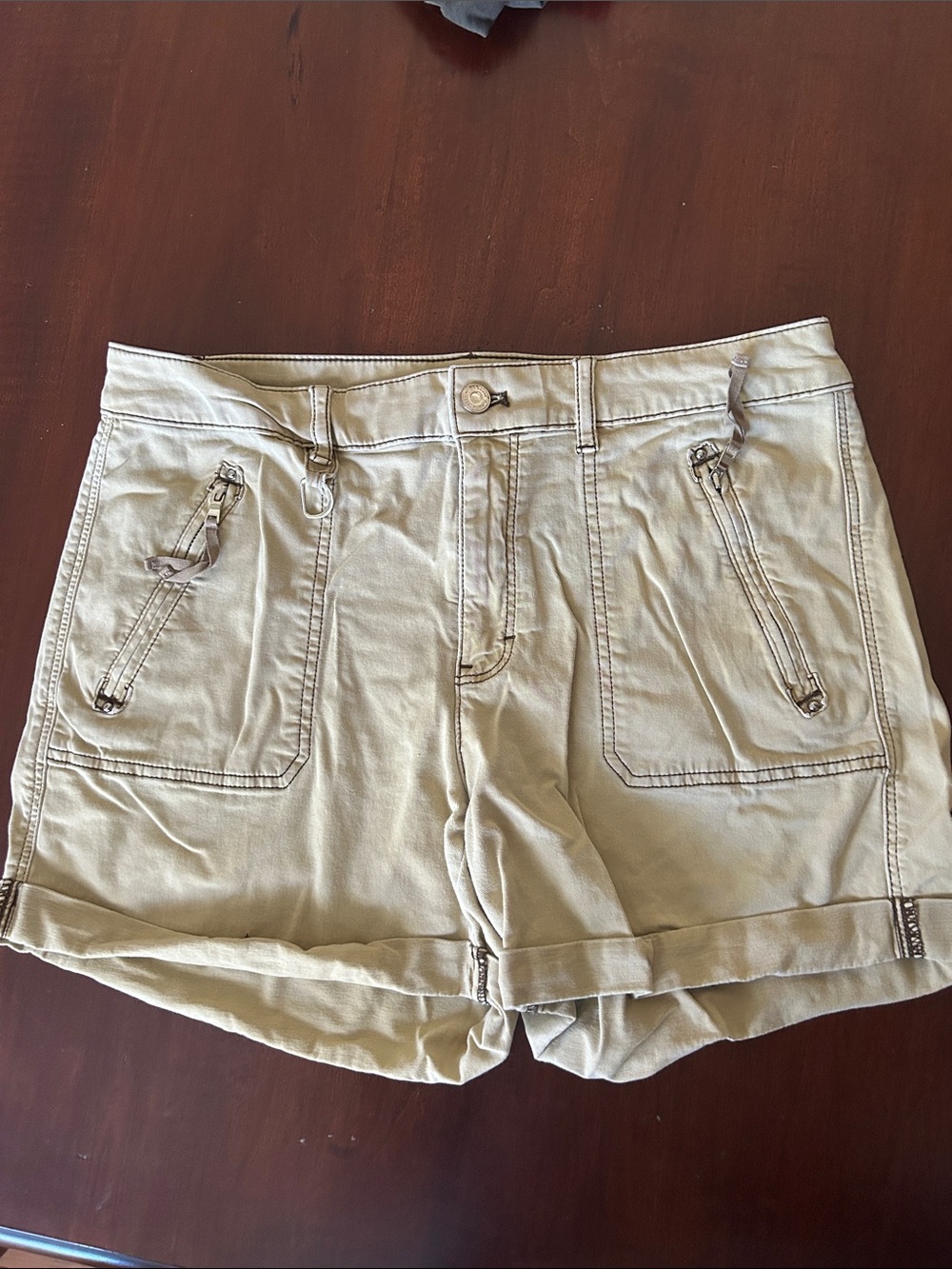 White House Black Market Cargo Shorts in Beige